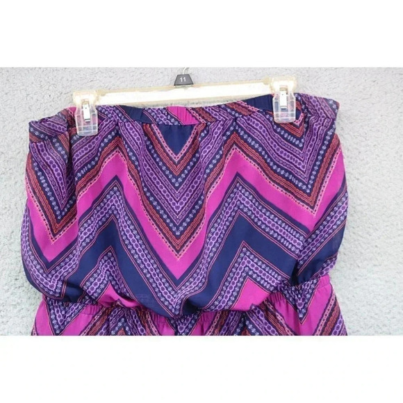 Express Women's Strapless Maxi Dress-Large-Chiffon-Lined Half-way-Slit on 1 Side - Picture 2 of 7